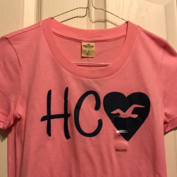 Women’s S Light Pink Hollister Tee Shirt (NWT) - Picture 2 of 5